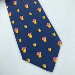 Robert Talbott Silk Flowerpot Necktie